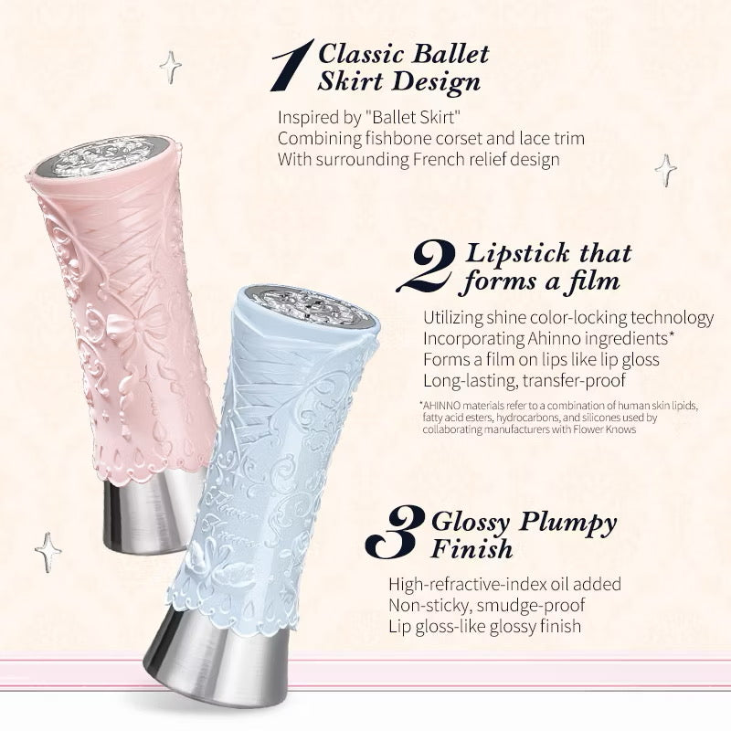 Flower Knows Swan Ballet Shine Lipstick