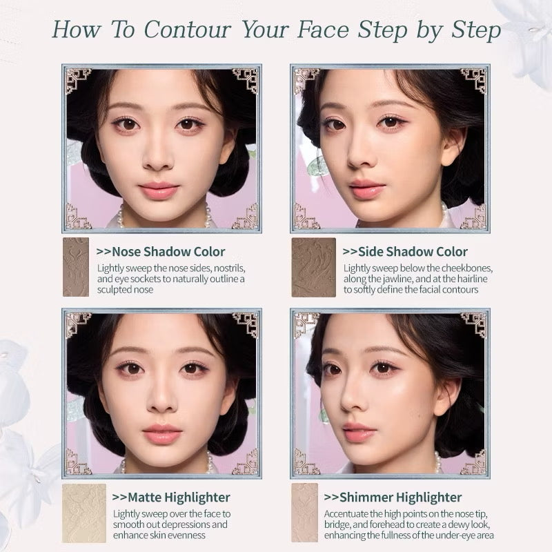 Flower Knows Butterfly Cloud Collar Embossed Highlight & Contour Palette