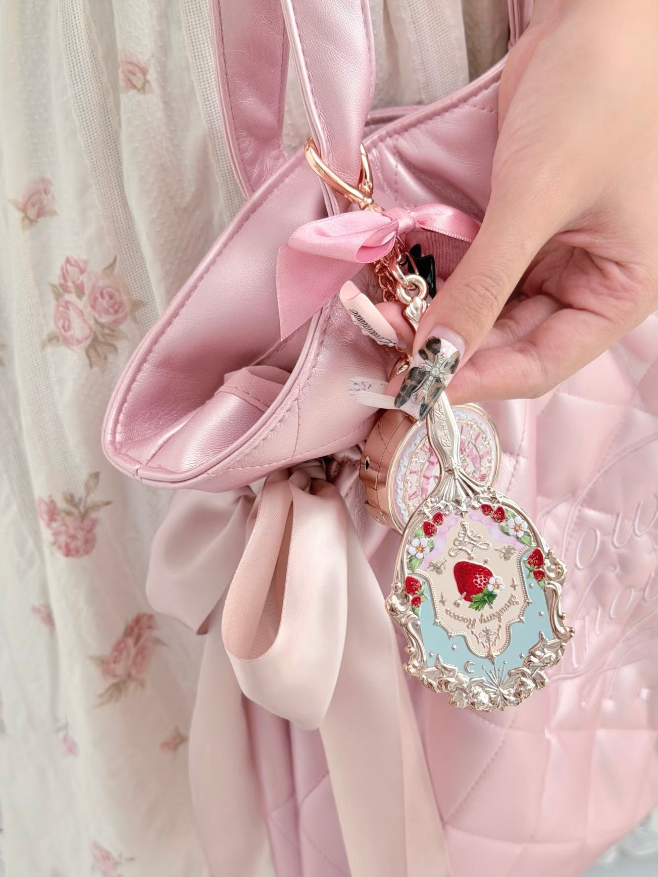 Flower Knows Strawberry Rococo MINI Hand Mirror Limited Edition