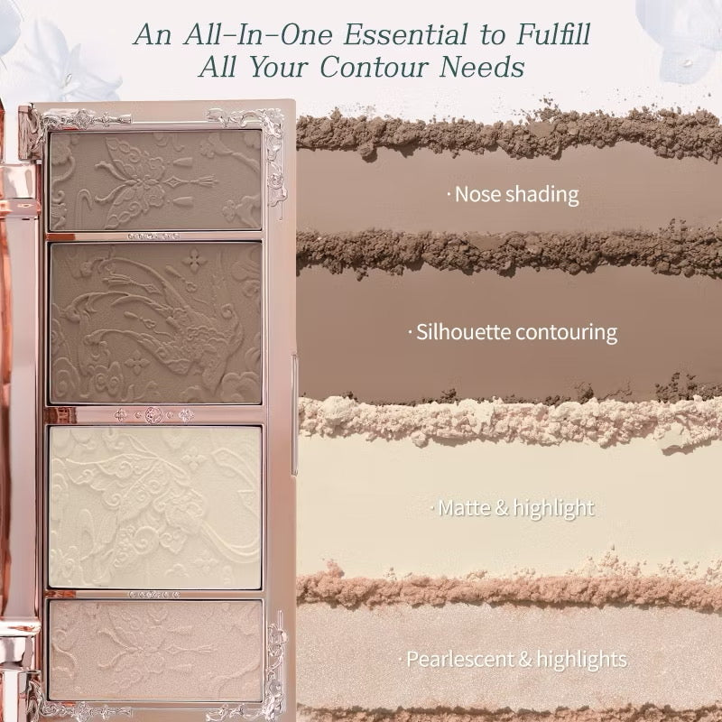 Flower Knows Butterfly Cloud Collar Embossed Highlight & Contour Palette