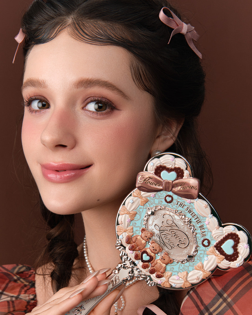 Flower Knows The Sweetie Bear Hand Mirror