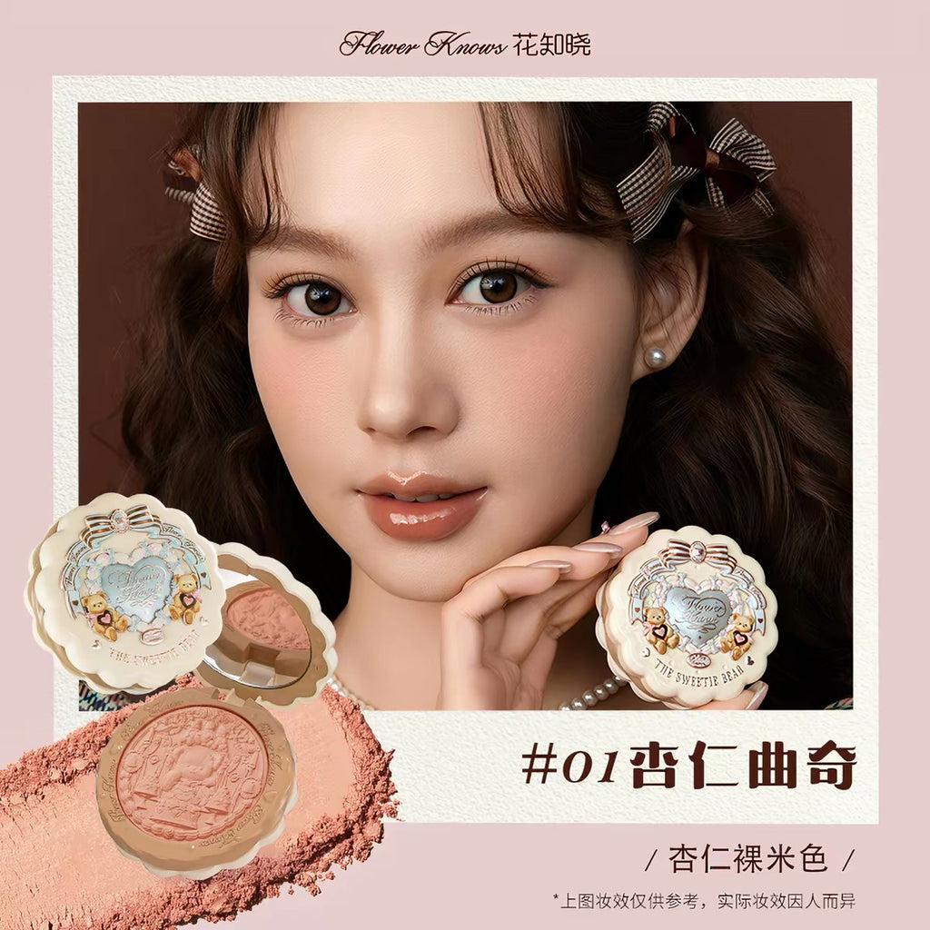 Flower Knows The Sweetie Bear Silk Satin Blush