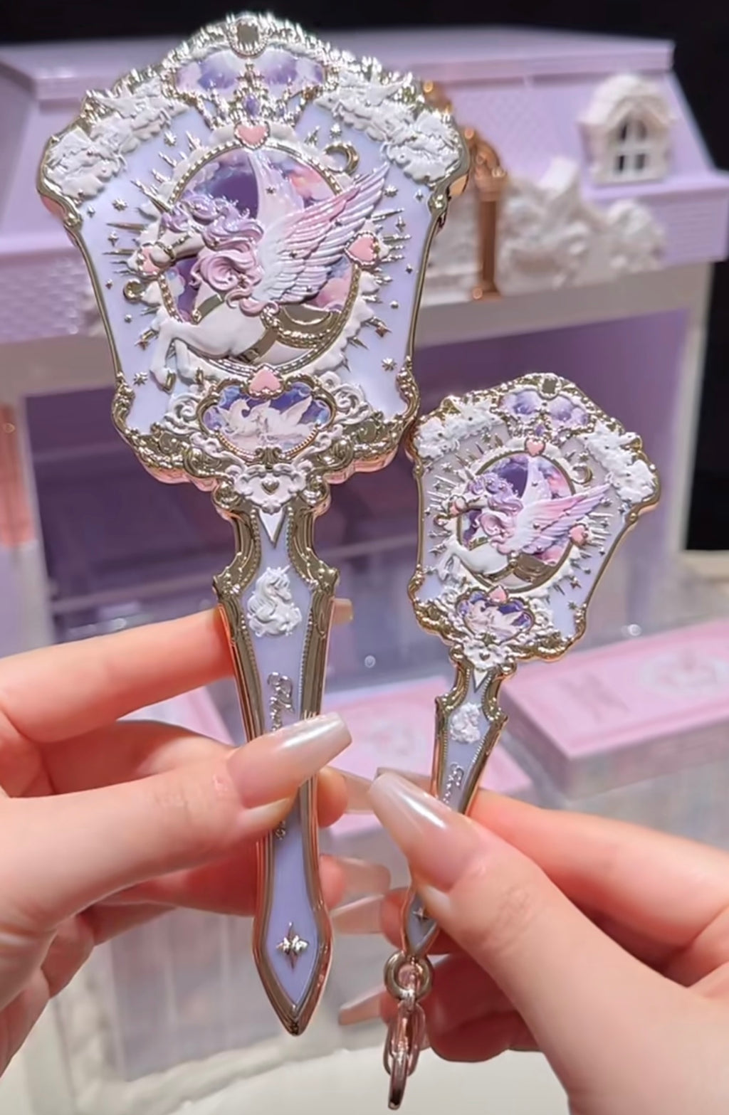 Flower Knows Knight Unicorn MINI Hand Mirror Limited Edition