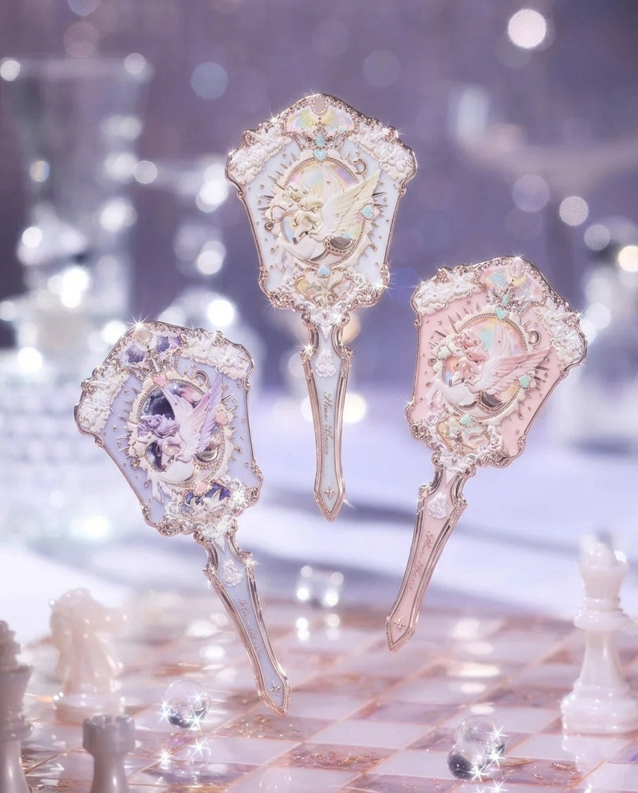 Flower Knows Knight Unicorn Hand Mirror