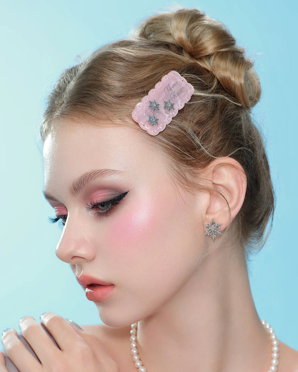 Flower Knows Snow Ballet Hair Clip