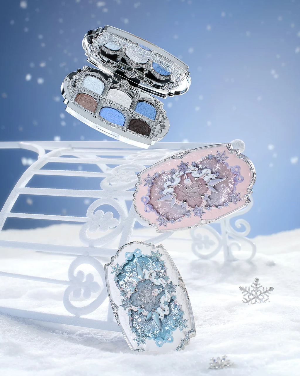 Flower Knows Snow Ballet Six-Color Satin Makeup Palette
