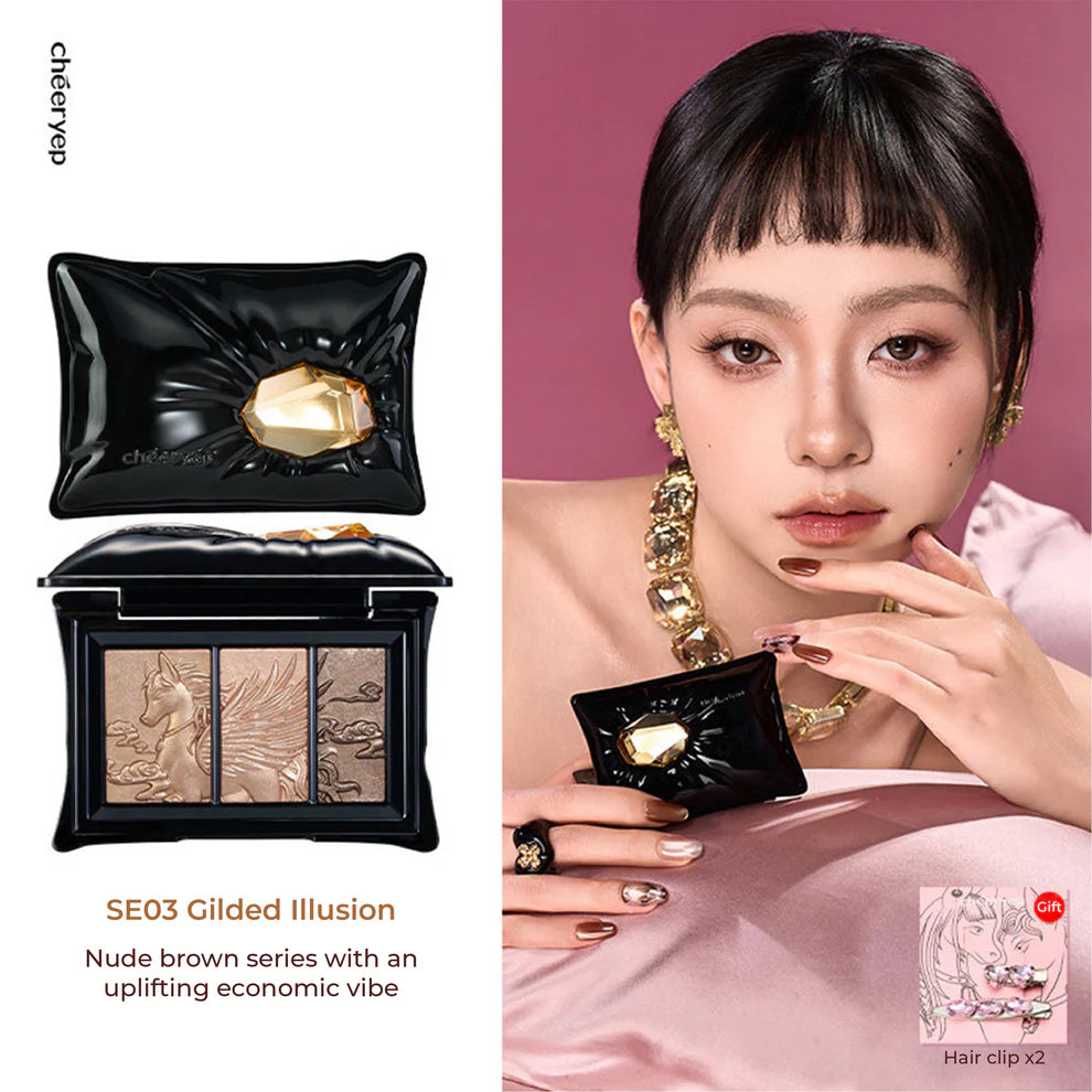 CHEERYEP (QIANYAN) Pillow Gem Collection Highlighter & Eyeshadow Palette